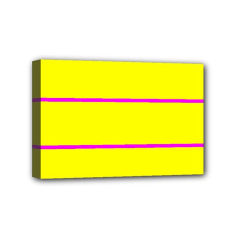 Background Image Horizontal Lines And Stripes Seamless Tileable Magenta Yellow Mini Canvas 6  X 4  by Amaryn4rt