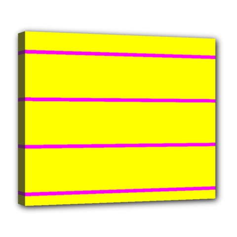 Background Image Horizontal Lines And Stripes Seamless Tileable Magenta Yellow Deluxe Canvas 24  X 20   by Amaryn4rt