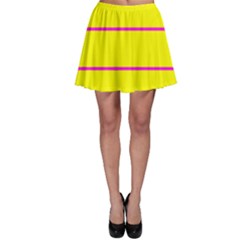 Background Image Horizontal Lines And Stripes Seamless Tileable Magenta Yellow Skater Skirt