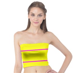 Background Image Horizontal Lines And Stripes Seamless Tileable Magenta Yellow Tube Top by Amaryn4rt