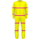 Background Image Horizontal Lines And Stripes Seamless Tileable Magenta Yellow OnePiece Jumpsuit (Men)  View1