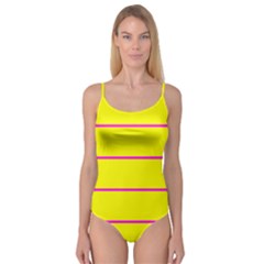 Background Image Horizontal Lines And Stripes Seamless Tileable Magenta Yellow Camisole Leotard  by Amaryn4rt