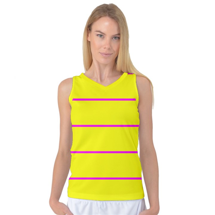 Background Image Horizontal Lines And Stripes Seamless Tileable Magenta Yellow Women s Basketball Tank Top