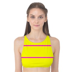 Background Image Horizontal Lines And Stripes Seamless Tileable Magenta Yellow Tank Bikini Top by Amaryn4rt