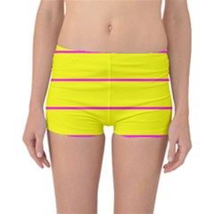 Background Image Horizontal Lines And Stripes Seamless Tileable Magenta Yellow Reversible Bikini Bottoms by Amaryn4rt