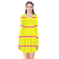 Background Image Horizontal Lines And Stripes Seamless Tileable Magenta Yellow Flare Dress