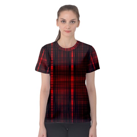 Black And Red Backgrounds Women s Sport Mesh Tee by Amaryn4rt