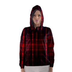 Black And Red Backgrounds Hooded Wind Breaker (women) by Amaryn4rt