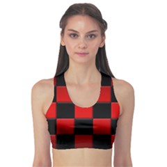 Black And Red Backgrounds Sports Bra