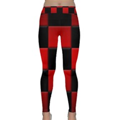 Black And Red Backgrounds Classic Yoga Leggings by Amaryn4rt