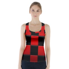 Black And Red Backgrounds Racer Back Sports Top