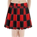 Black And Red Backgrounds Pleated Mini Skirt View1