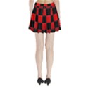 Black And Red Backgrounds Pleated Mini Skirt View2