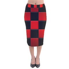 Black And Red Backgrounds Velvet Midi Pencil Skirt by Amaryn4rt