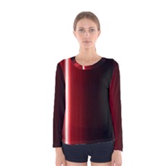 Black And Red Women s Long Sleeve Tee