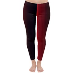 Black And Red Classic Winter Leggings