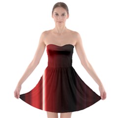 Black And Red Strapless Bra Top Dress