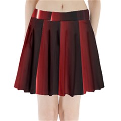 Black And Red Pleated Mini Skirt