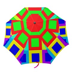 Colors Purple And Yellow Folding Umbrellas by Amaryn4rt