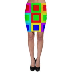 Colors Purple And Yellow Bodycon Skirt