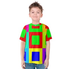 Colors Purple And Yellow Kids  Cotton Tee