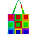 Colors Purple And Yellow Zipper Grocery Tote Bag View2