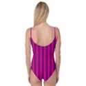 Deep Pink And Black Vertical Lines Camisole Leotard  View2