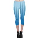 Blue Dot Pattern Capri Leggings  View1