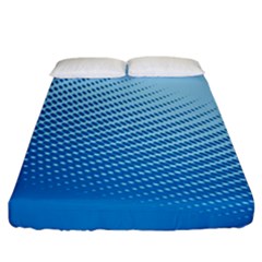 Blue Dot Pattern Fitted Sheet (california King Size)