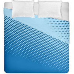 Blue Dot Pattern Duvet Cover Double Side (king Size) by Amaryn4rt