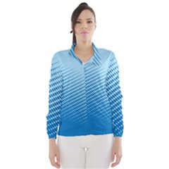 Blue Dot Pattern Wind Breaker (women)