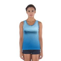 Blue Dot Pattern Women s Sport Tank Top 