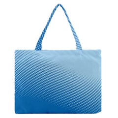 Blue Dot Pattern Medium Zipper Tote Bag