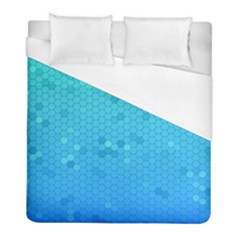 Blue Seamless Black Hexagon Pattern Duvet Cover (full/ Double Size)