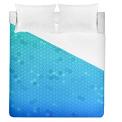 Blue Seamless Black Hexagon Pattern Duvet Cover (queen Size)