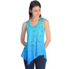 Blue Seamless Black Hexagon Pattern Sleeveless Tunic by Amaryn4rt