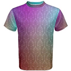 Blue And Pink Colors On A Pattern Men s Cotton Tee