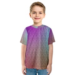 Blue And Pink Colors On A Pattern Kids  Sport Mesh Tee