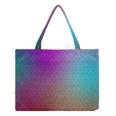 Blue And Pink Colors On A Pattern Medium Tote Bag