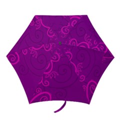 Floraly Swirlish Purple Color Mini Folding Umbrellas by Amaryn4rt