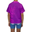 Floraly Swirlish Purple Color Kids  Short Sleeve Swimwear View2