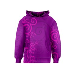 Floraly Swirlish Purple Color Kids  Pullover Hoodie