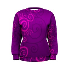 Floraly Swirlish Purple Color Women s Sweatshirt by Amaryn4rt