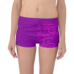 Floraly Swirlish Purple Color Reversible Bikini Bottoms by Amaryn4rt