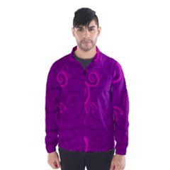 Floraly Swirlish Purple Color Wind Breaker (men) by Amaryn4rt