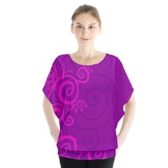 Floraly Swirlish Purple Color Blouse