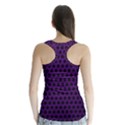 Dark Purple Metal Mesh With Round Holes Texture Racer Back Sports Top View2