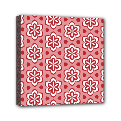 Floral Abstract Pattern Mini Canvas 6  X 6 