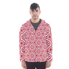 Floral Abstract Pattern Hooded Wind Breaker (men)