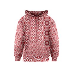 Floral Abstract Pattern Kids  Zipper Hoodie